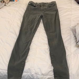 Gap army green skinny jeans